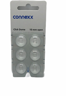Siemens Click Dome 8/10 Mm Double For Ric Hearing Aids - 6 Domes Each