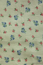 Authentic 1920s-30's Quilt/Ditsy Dress Fabric Cotton-Pale Green-Flowers 30"W-BTY