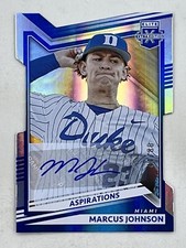 Marcus Johnson 2022 Panini Elite Extra Edition Aspirations Die-Cut Auto /80 #112