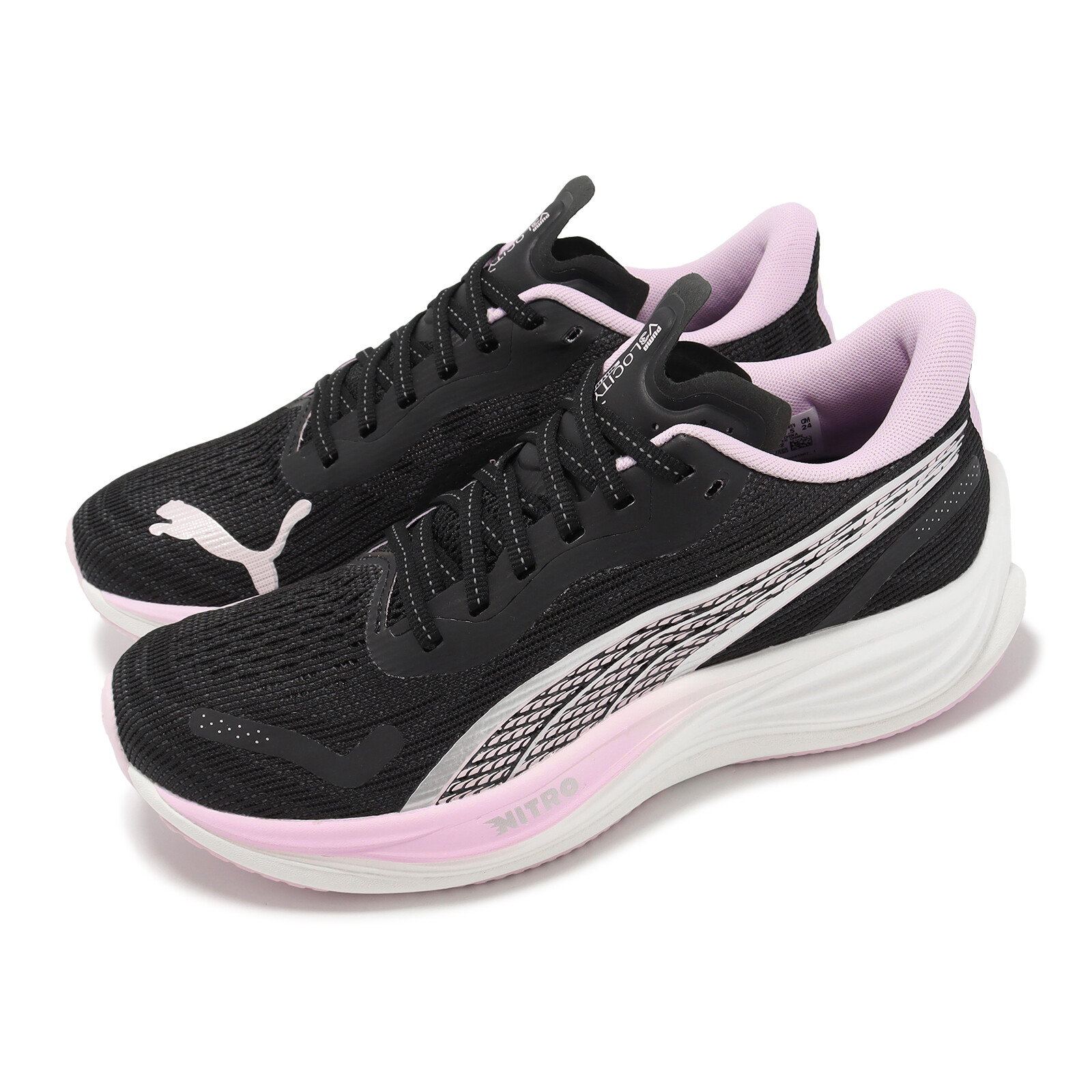 Женские кроссовки Puma Velocity Nitro 3 Wn Black Silver Grape Mist 377749-02