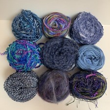 Lot Of 9 Yarns Yarn High Quality Wool/ Nylon/ Viscose