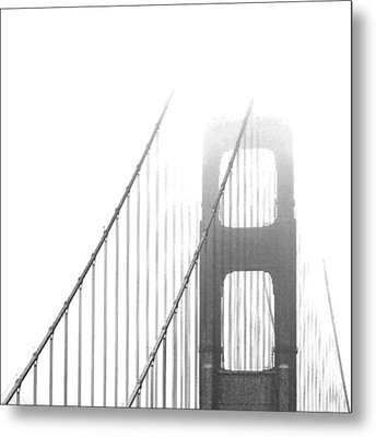 Golden Gate Bridge Black and White Fine Art Print on Metal or Acrylic
