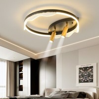 Modern Led Deckenleuchte Dimmbar Mit Spotlights Ring Design Schlafzimmer Lampe