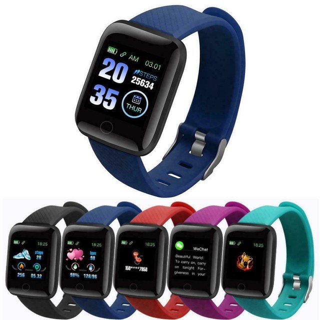 116 PLUS Smart Bracelet D13 Heart Rate Blood Pressure Watch Smart Waterproof USB | eBay