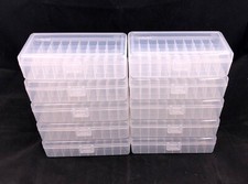 Caja de munición de plástico (lote de 10) 50 redondas, 40 S&W/10MM/45ACP, hecha en EE. UU., AP-50
