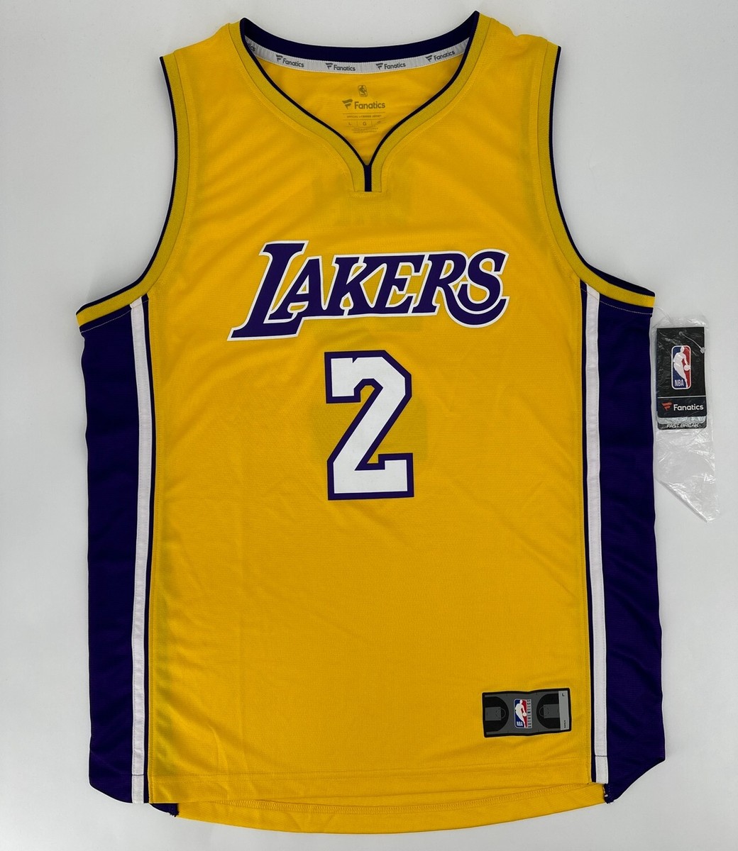 Fanatics Los Angeles Lakers Jersey Mens Large Lonzo Ball Gold