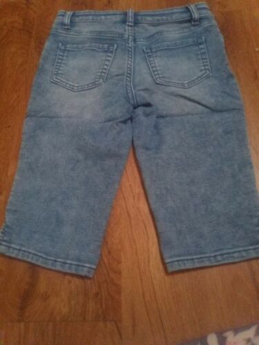 NWT Cat & jack girls’jeans capri medium blue - Picture 2 of 6