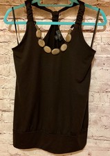 Womens Blouse Size L Black Iz
