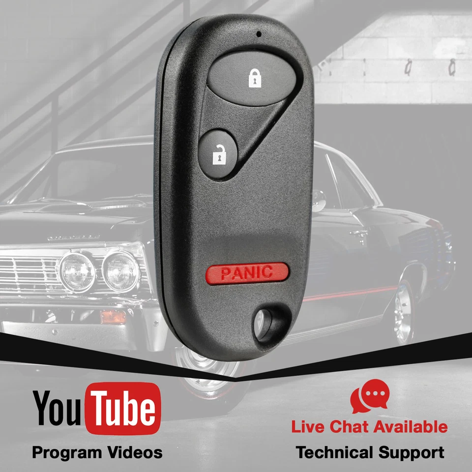 2 Remote 3-BTN Car Key Fob for 1996 1997 1998 1999 2000 Honda Civic A269ZUA106 Foto 3 de 4