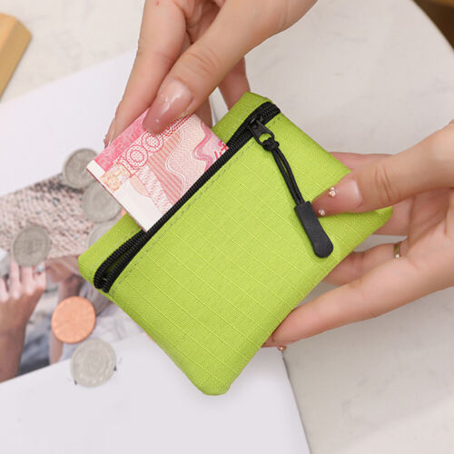 Canvas Wallet Purse Zipper Mini Coin Key Bag Money Pocket Coins Purse Gift - Picture 11 of 31