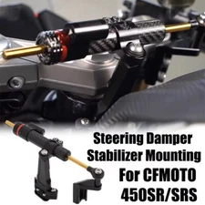 For CFMOTO 450SR 450SS CNC Steering Damper Stabilizer Bracket Mount Kit