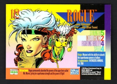 1993 MARVEL UNIVERSE BASE CARD 112 ROGUE | eBay