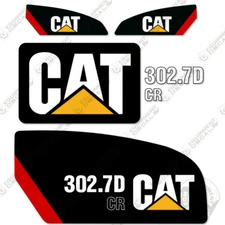 Fits Caterpillar 302.7D Mini Excavator Decal Kit Equipment Decals (302.7D)