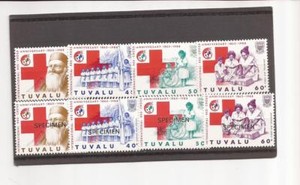 TUVALU-1988 Red Cross Issue (set of 4) / "Specimen" overprint