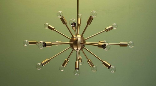 Jaycomey Sputnik Lustres Modernes à 10 Lumières Du Milieu Du Siècle