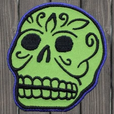 Sugar Skull Embroidered Patch — Iron On