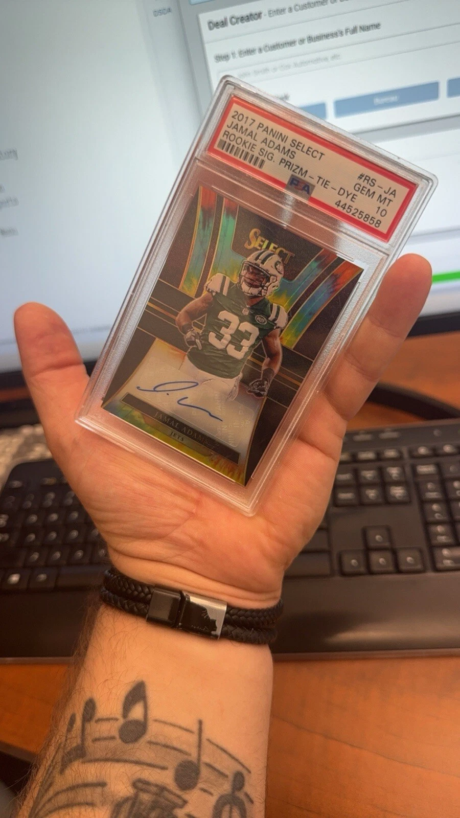 Jamal Adams Panini Select Rookie Signatures Prizm #RSJA Tie Dye
