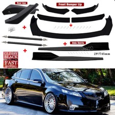 For Acura Tl 08-14 Front Rear Bumper Lip Spoiler Splitter Side Skirt Strut Rod