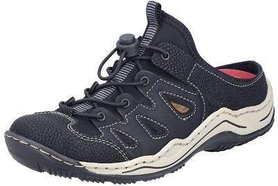 Rieker Pantolette Schwarz L0567-00 Damen Schuhe Sommer
