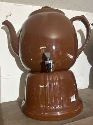 HALL CHINA COUNTER TEA DISPENSER~LARGE~MINT CONDITION, ACQUIRED AT FACTORY~(BRN)