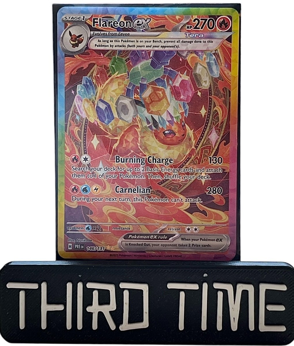 Pokemon Prismatic Flareon ex 146/131 NM/M 2025 | eBay
