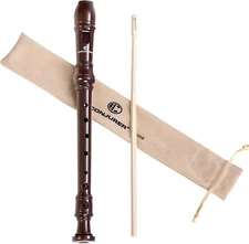 Soprano Recorders Instrument German Fingering 8 Hole Flute ABS Descant Brown