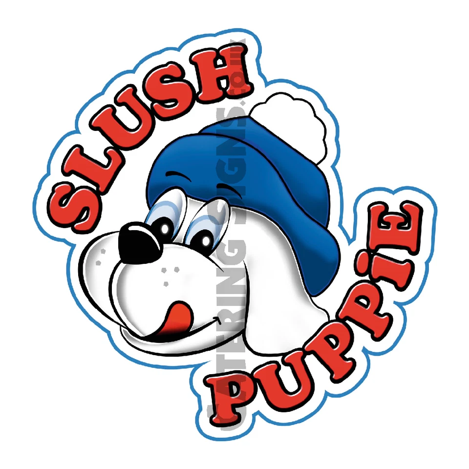 Slush Puppie Sticker - 180mm - Puppy Decal for catering ice cream van trailer