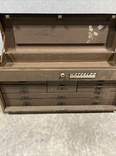 Vtg WATERLOO INDUSTRIAL Machinist Tool Chest 8 Drawer Toolbox Tool Box *READ