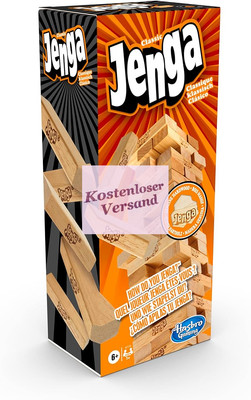Gaming Jenga Classic, beliebtes Geschicklichkeitsspiel, ab 6 Jahren Hasbro