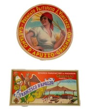 LOTTO 2 ETICHETTE PASTIFICIO PASTA MACARONI LABEL SAN VINCENZO D'APUZZO GRAGNANO