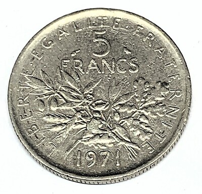 C8831 FRANCE COIN, FIVE FRANCS 1971 | eBay