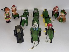 Lot of John Deere Miniature Hanging Ornaments Tractors Christmas Enesco Figures