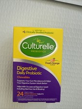 Culturelle Digestive Daily Probiotic Chewable 24 Fresh Orange Tablets Exp 02/27
