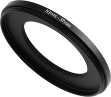 58Mm to 37Mm Step-Down Ring Filter Adapter,For All Brands UV ND CPL, Metal Ring