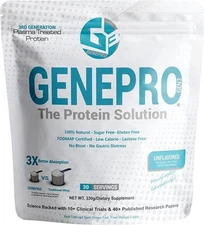 GENEPRO Gen3 UNFLAVORED PROTEIN without Immunolin Size: 30 Serving