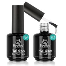 Beetles Gel Polish 2Pcs 15ml Nail Glue Kit for 0.5 Fl Oz Pack of 2 , Clear