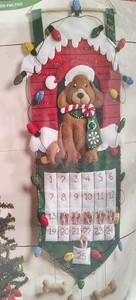 Bucilla Felt Christmas Advent Kit Dog House Applique 86561 OPEN