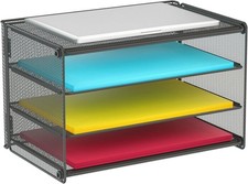 Paper Letter Tray, 3 Tier Desk File Organizer Paper Sorter Letter Shelf Rack,...
