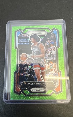 2023-24 Panini Prizm - Jalen Williams #19 Neon Green Fast Break Prizm /5