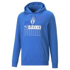 PUMA Figc Ftblcore Pullover Hoodie Mens Blue Casual Outerwear 76712603