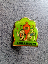 ASHES 1990-91 BADGE AUSTRALIA ENGLAND CRICKET BADGE