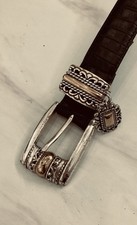Brighton Black Leather Belt 40393 Sz M/32