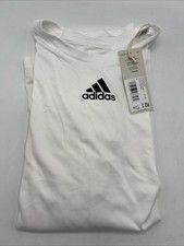 Adidas SS Pregame A Women's Size L White Black Logo New with Tags