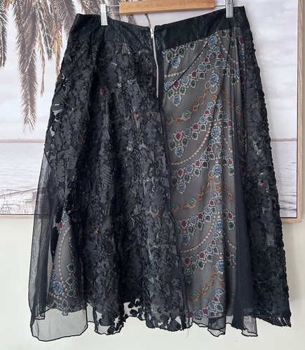 FOUND BY Lace Mesh A Line Whimsigoth Goth Dark Fairy Skirt A Line 16 - Picture 4 of 7