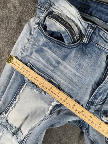 Rockstar Original Jeans Uomo 40 RSM 225 Pantaloni Super Impilati Svasati Gamba Antistressed - Foto 10 di 18