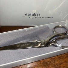 Vintage Gingher Pinking Shears G-7P with Box Chrome Scissors/Right Hand
