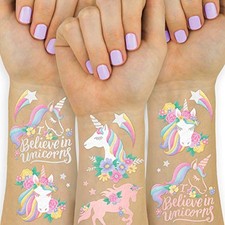 Unicorn Party Favors - Temporary Tattoos for Kids - 26 styles  Birthday