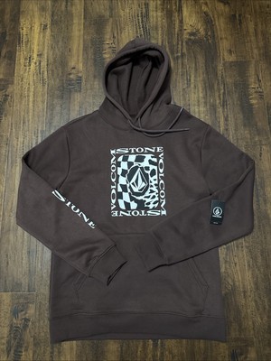 NWT Volcom Roundabout Pullover Fleece Hoodie Brown Men s Size Medium. E2