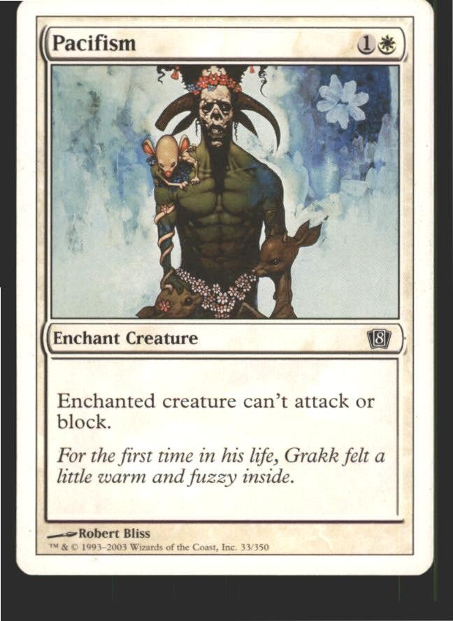 Pacifism 33 Common 8th Edition Magic: The Gathering Moderately Played