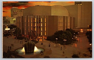 San Diego Civic Theatre Postcard Night View California Dexter Press Chrome